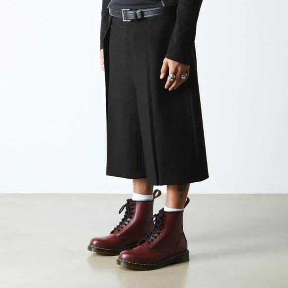 Dr. Martens Air Wair 1460 Smooth Leather Lace Up Boots Cherry Red Grunge Sz 7 - Picture 2 of 16